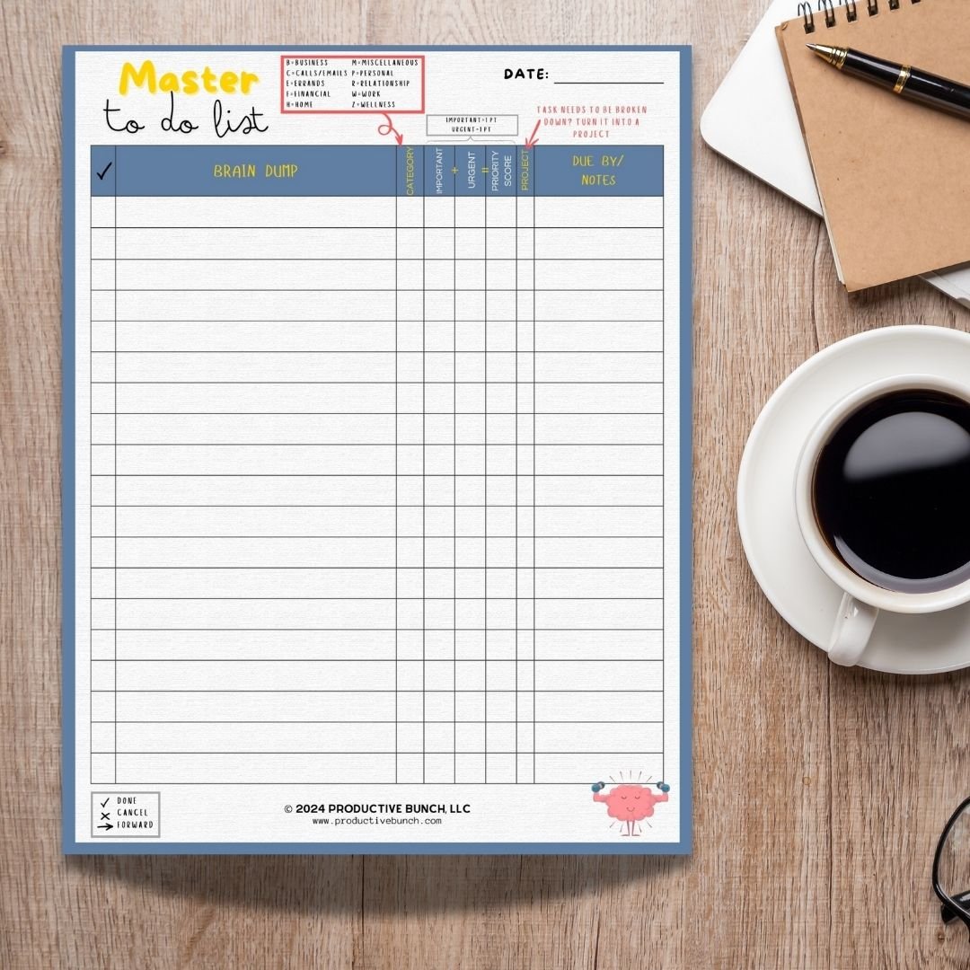 Master To Do List Planner Pad