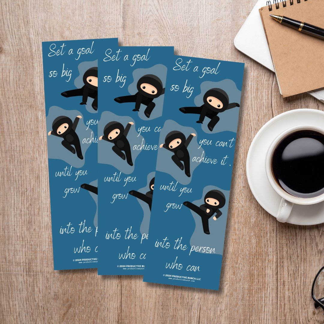 Ninja Growth Mindset Bookmark