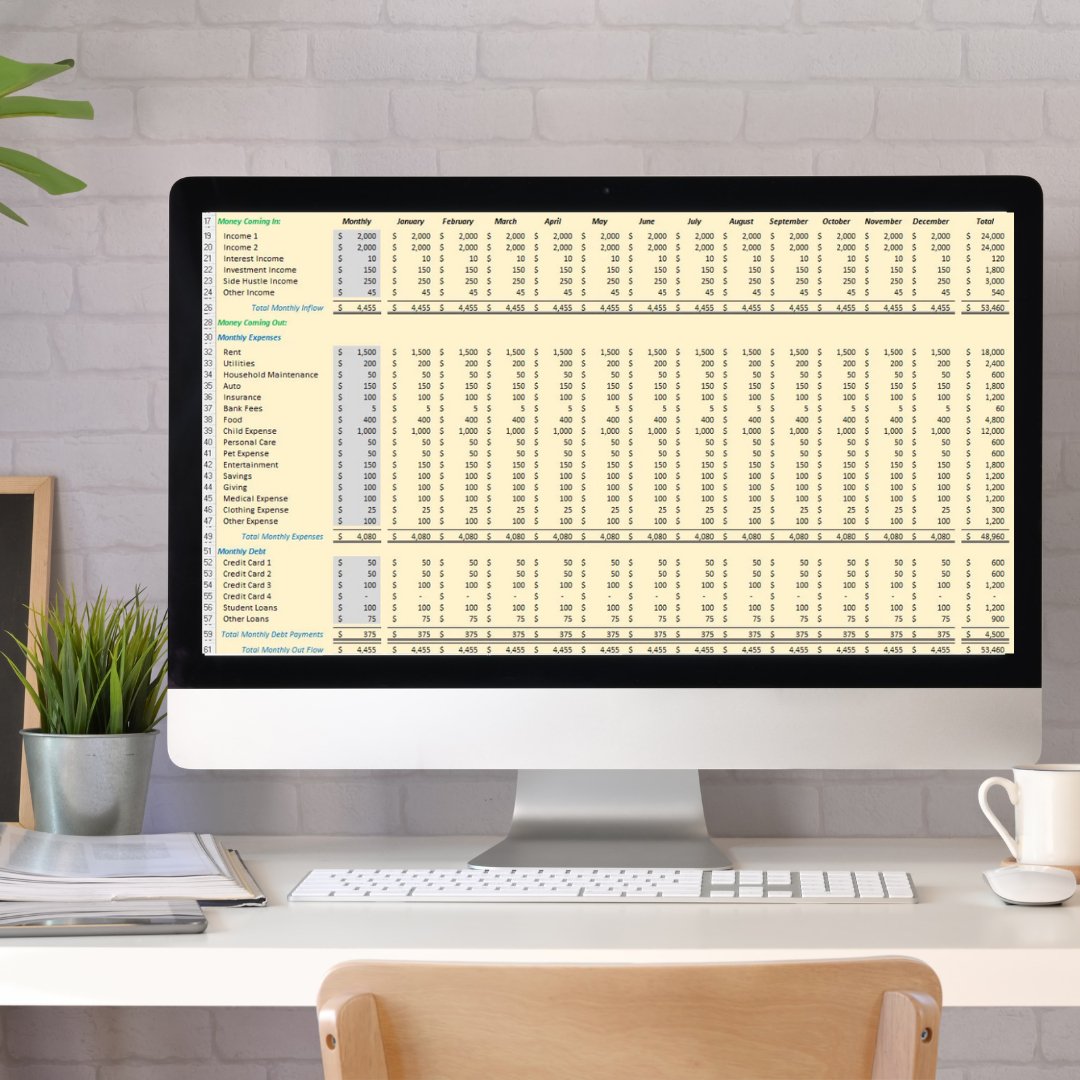Family Monthly Budget - Digital