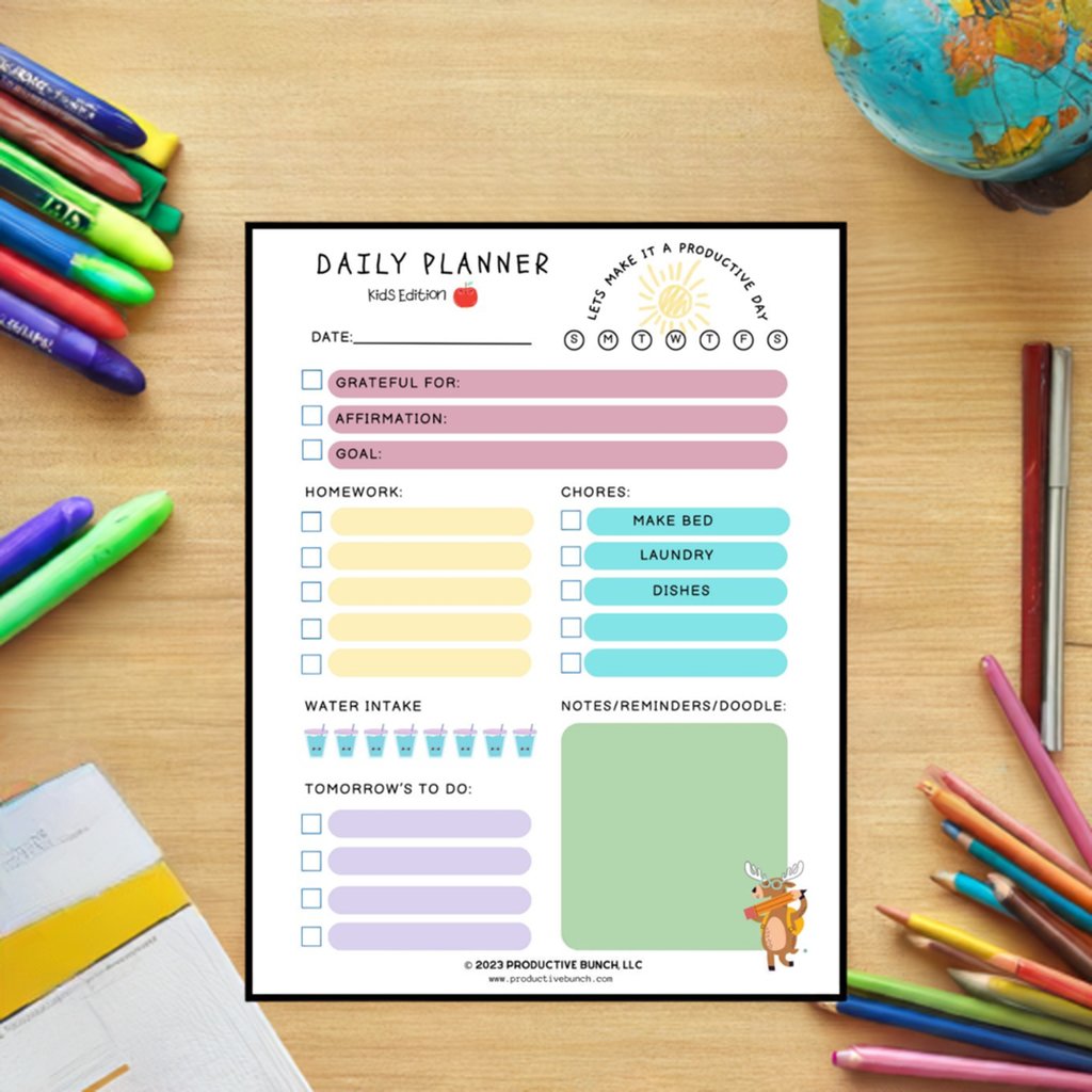Daily Planner Pad Kids Edition