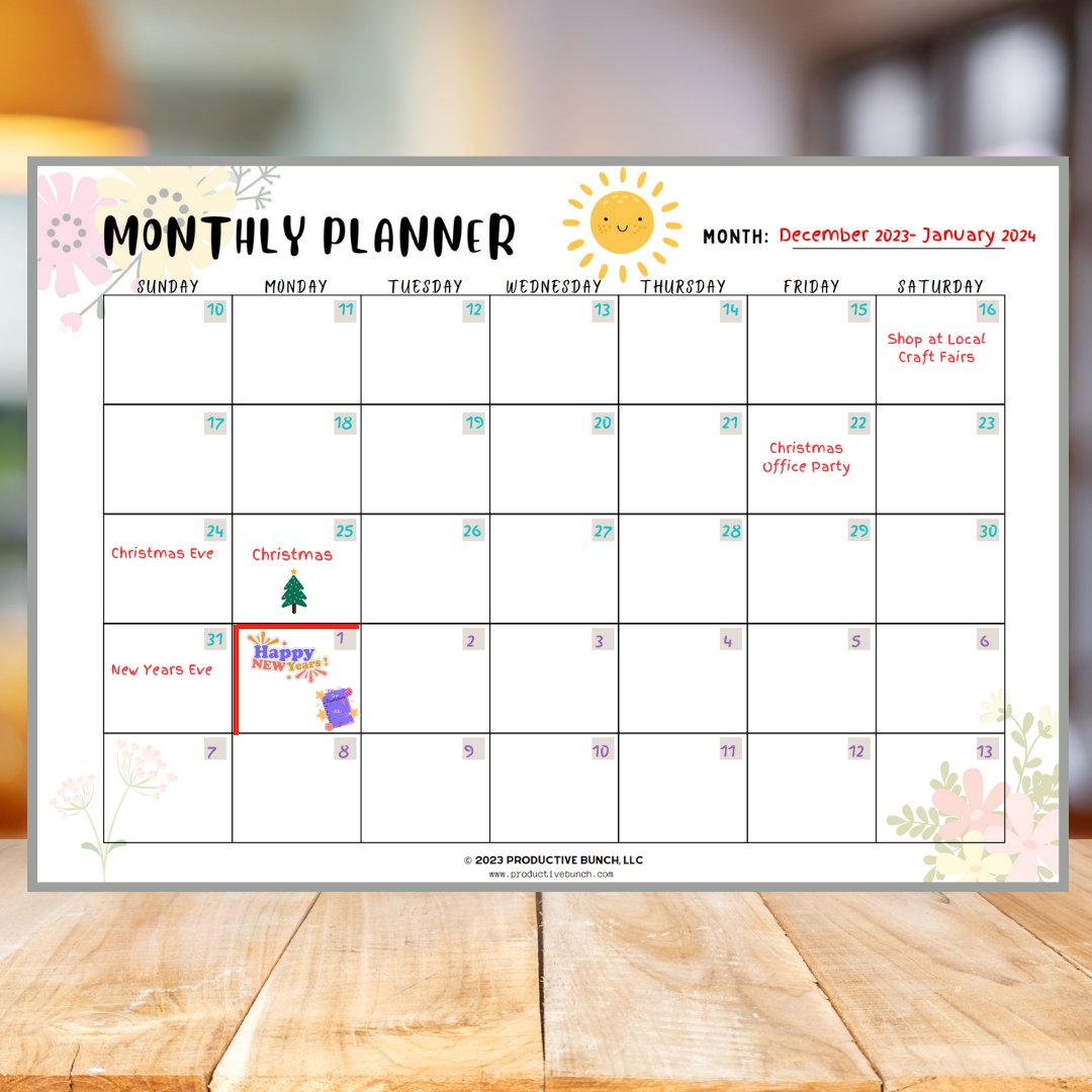 Take control of your month with the flexible Monthly Planner Pad Undated.