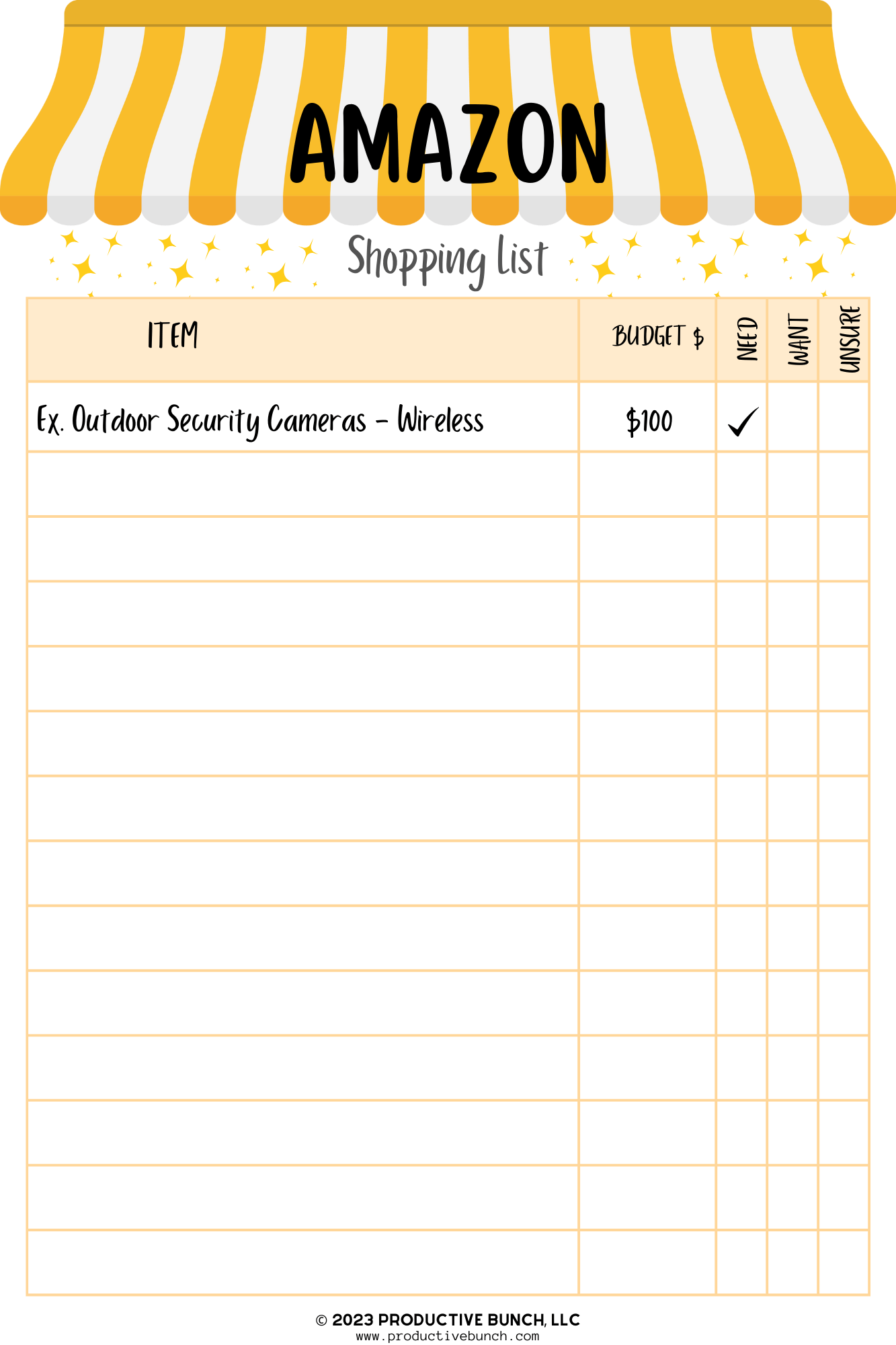 Amazon Shopping List Pad