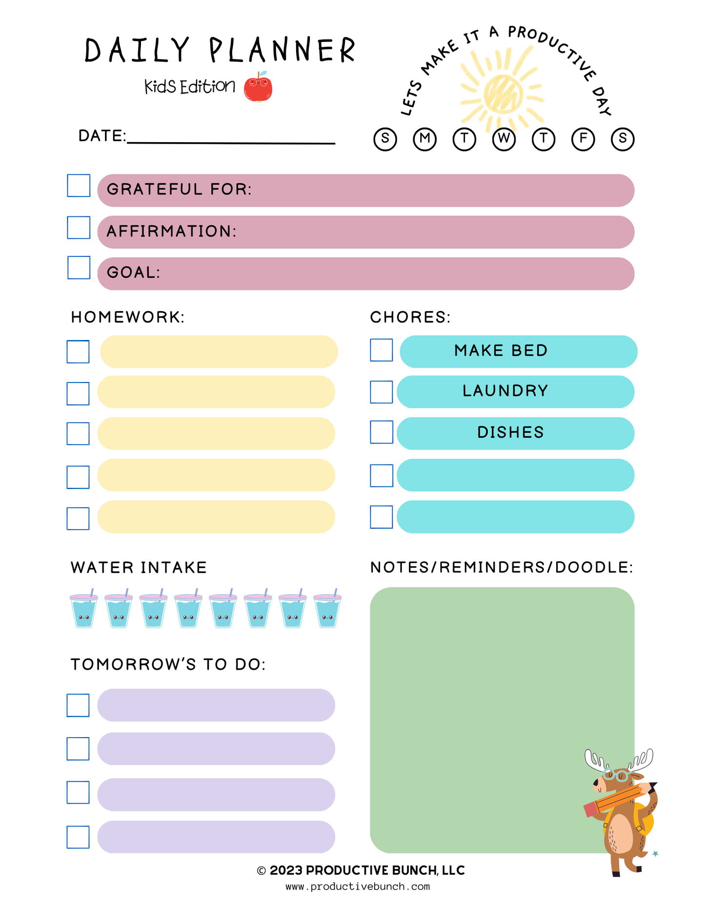 Empower young planners with the fun Daily Planner Pad Kids Edition.