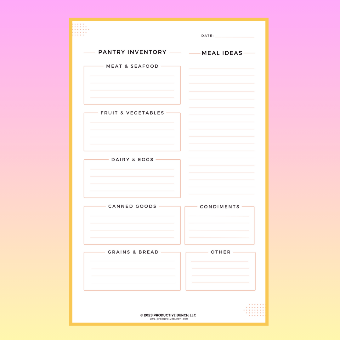 Simplify meal planning and organization with the Pantry Inventory & Meal Planner Pad.