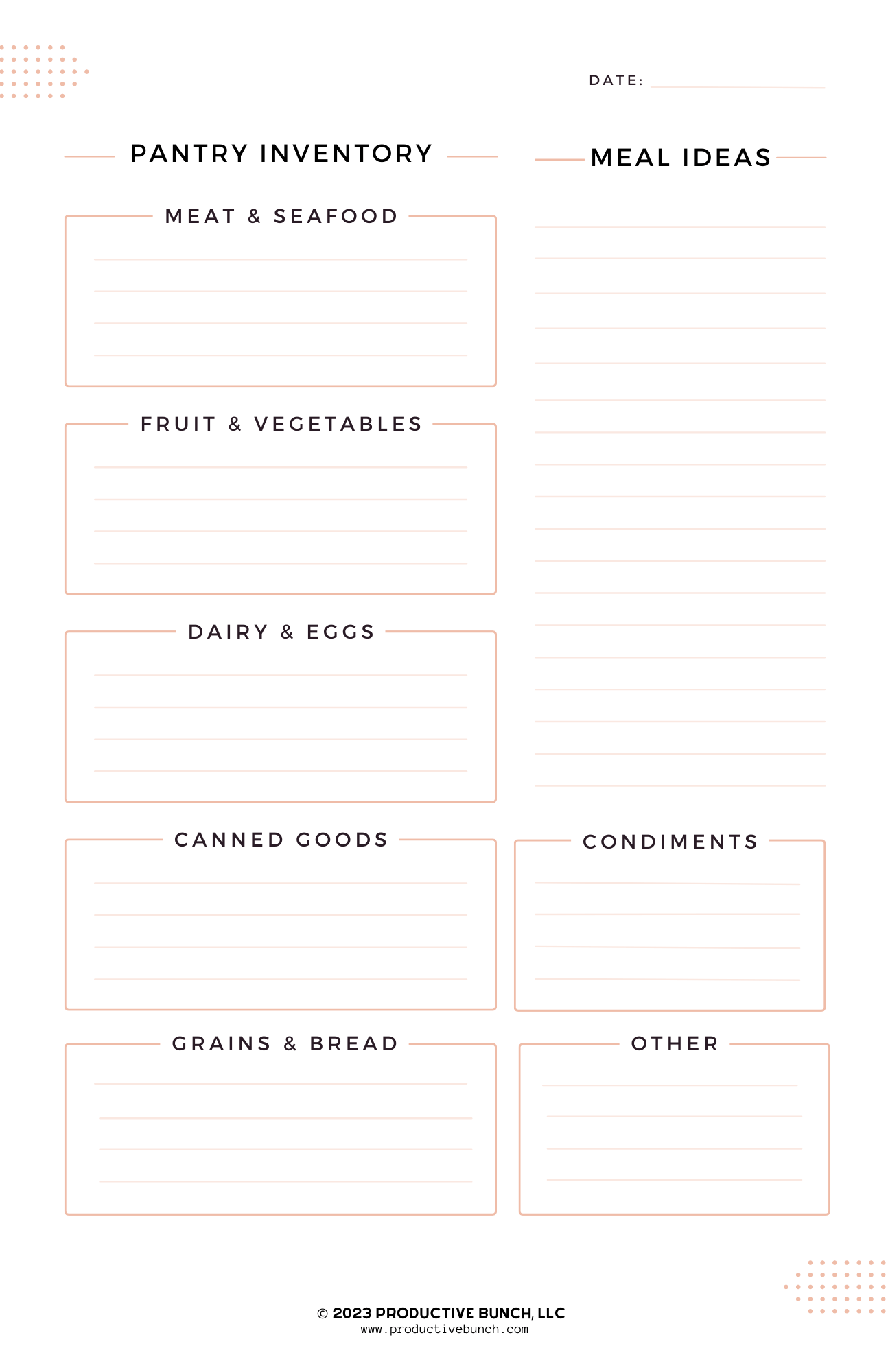 Simplify meal planning and organization with the Pantry Inventory & Meal Planner Pad.