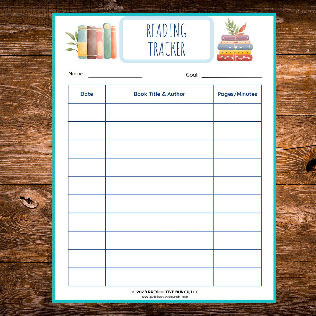 Elevate reading habits joyfully with the vibrant Kids Reading Tracker Pad.