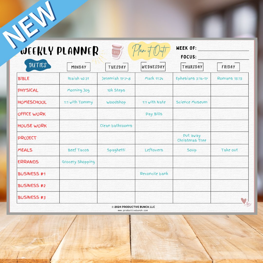 Weekly Planner Pad – Productive Bunch weekly-planner-pad-productive-bunch