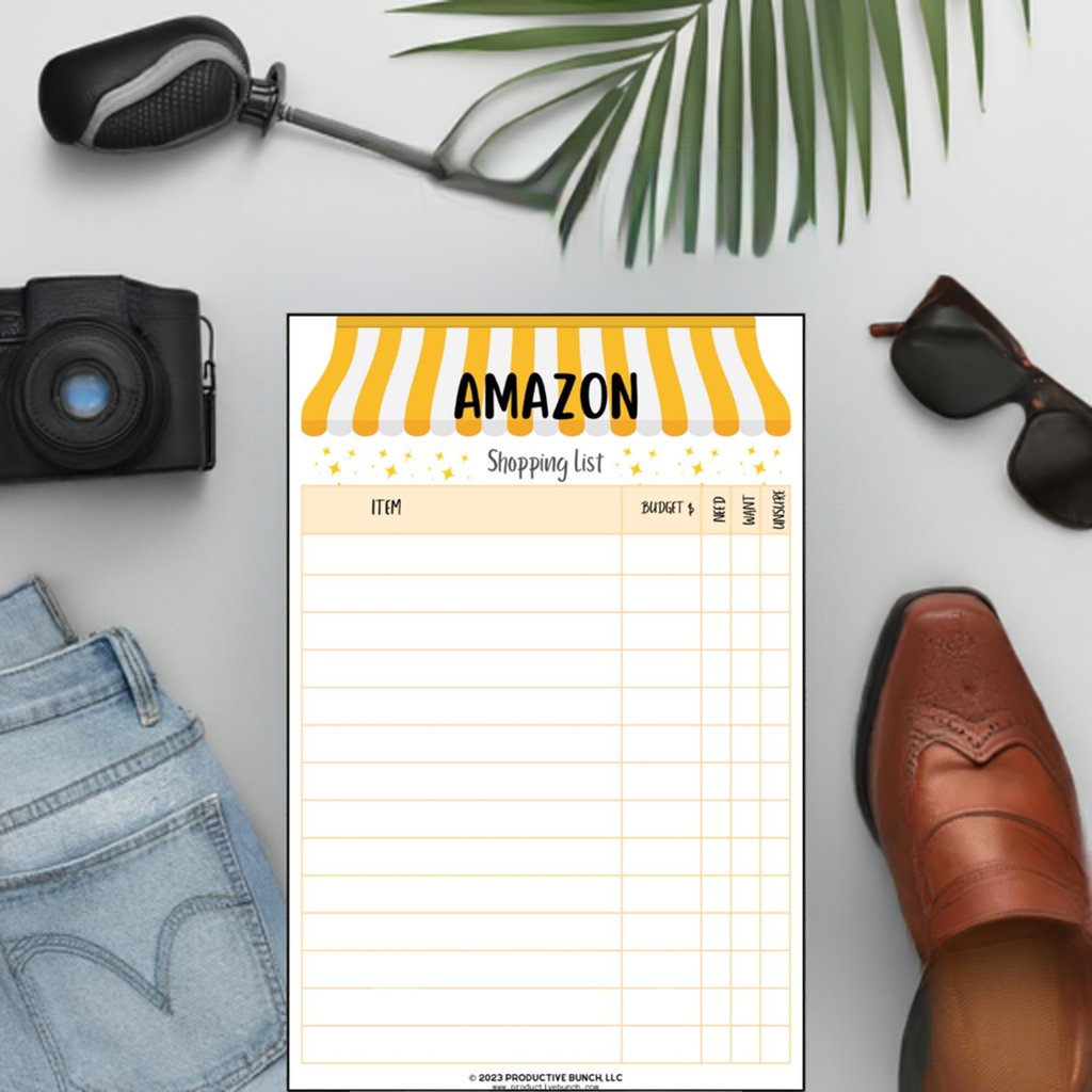 To Do Checklist Amazon Amazon Shopping List Pad: Optimize Your Amazon Experience – Productive ...