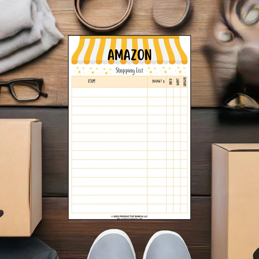 Amazon Shopping List Pad