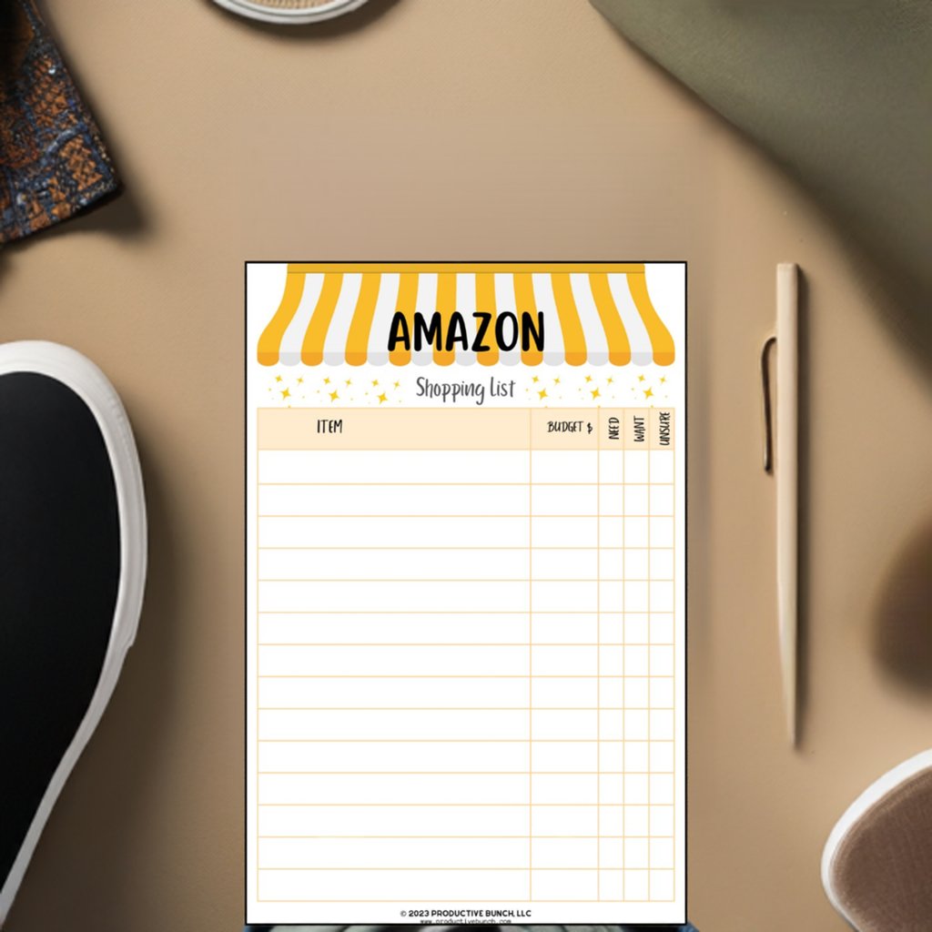 Amazon Shopping List Pad