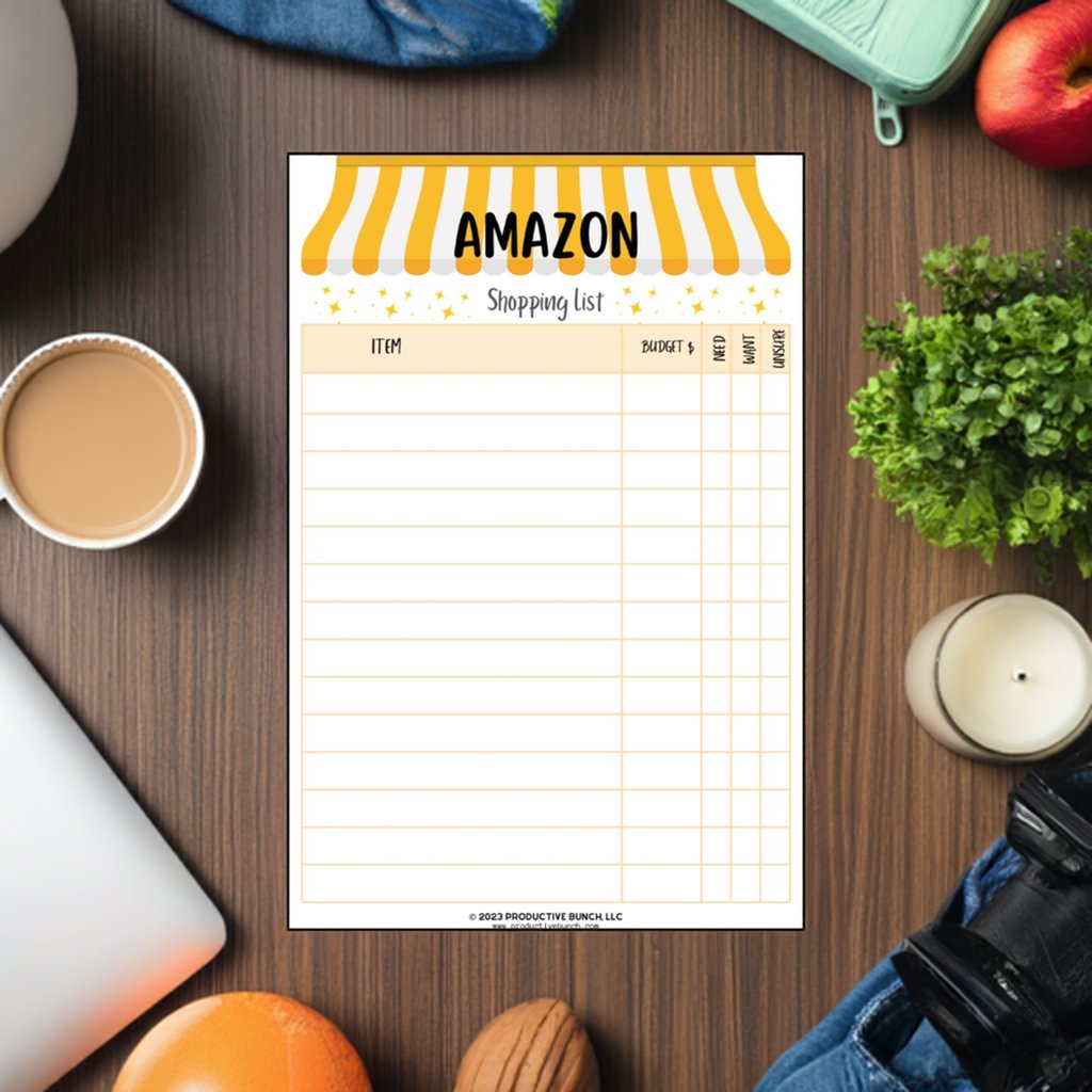 Amazon Shopping List Pad