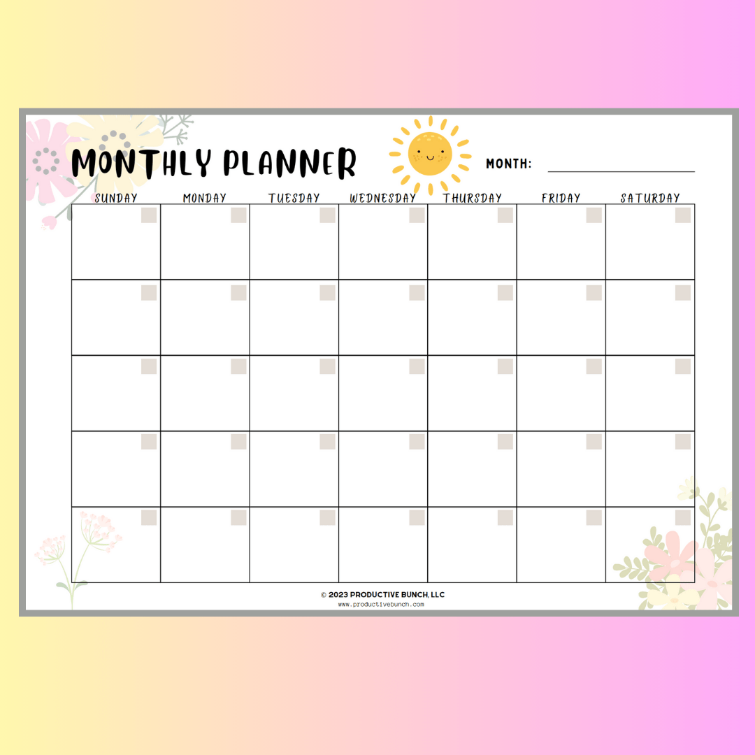 Take control of your month with the flexible Monthly Planner Pad Undated.
