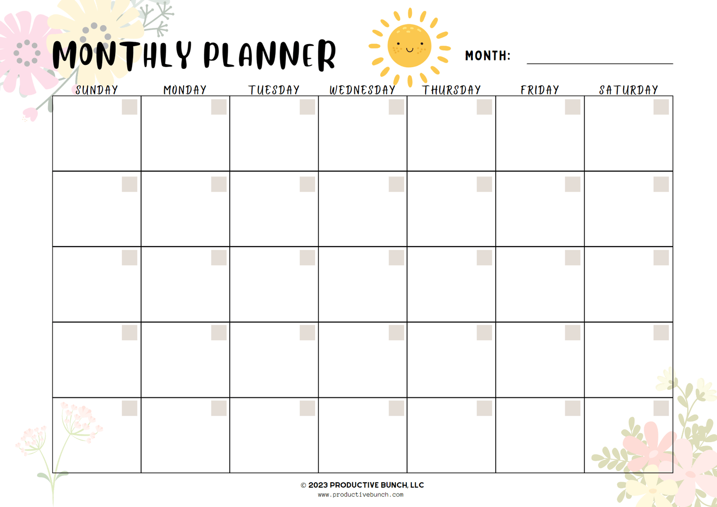 Take control of your month with the flexible Monthly Planner Pad Undated.
