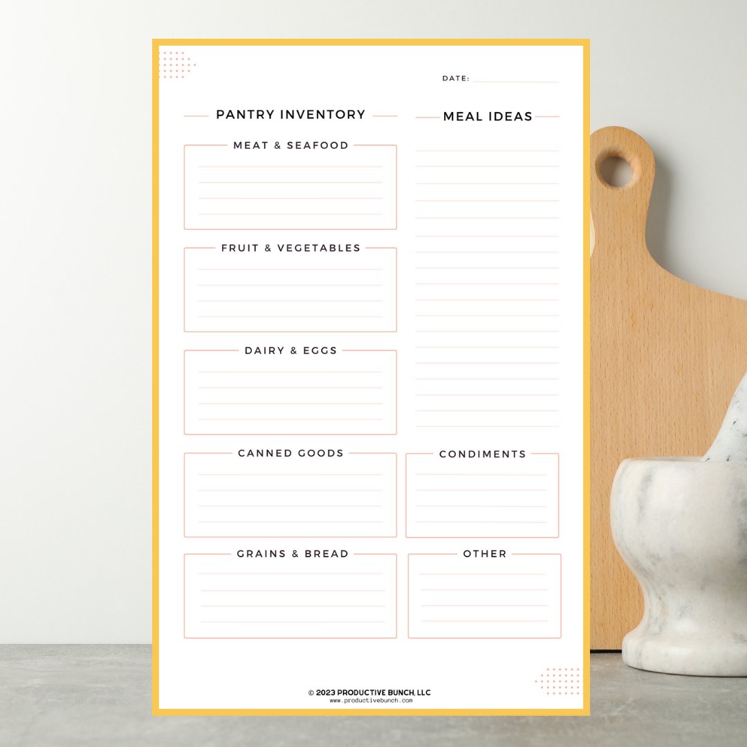 Simplify meal planning and organization with the Pantry Inventory & Meal Planner Pad.